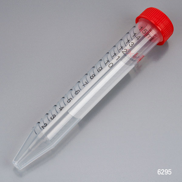 Globe Scientific Diamond MAX Centrifuge Tube, 15mL, Attached Red Flat Top Screw Cap, PP, Printed Graduations, STERILE, Certified, 25/Re-Sealable Bag, 20 Bags/Unit Centrifuge tube; Conical tube; High Speed; Ultra high Performance; 15mL; Polypropylene tube; Centrifuge